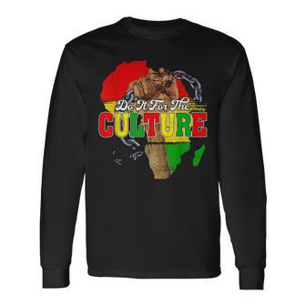 Do It For-The-Culture Junenth Map Black History Month Long Sleeve T-Shirt - Seseable