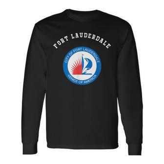 Fort Lauderdale Coat Of Arms Flag Pride National Souven Long Sleeve T-Shirt T-Shirt | Mazezy