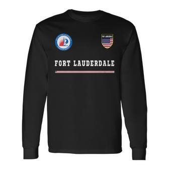 Fort Lauderdale SportsSoccer Jersey National Pride Long Sleeve T-Shirt T-Shirt | Mazezy