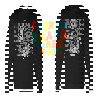 Fourth Grade Vibes Back To School Retro 4Th Grade Teachers Long Sleeve T-Shirt T-Shirt | Mazezy