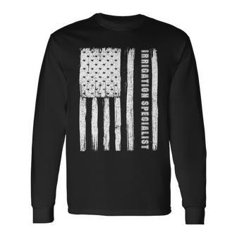 Fourth Of July For Irrigation Specialist Long Sleeve T-Shirt | Mazezy