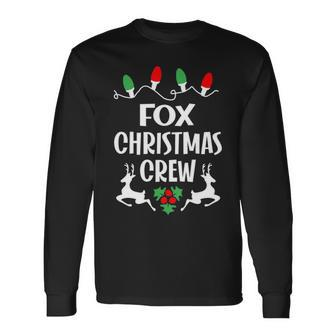 Fox Name Christmas Crew Fox Long Sleeve T-Shirt - Seseable
