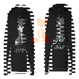 For Fox Sake 3 Animal Pun Joke For Fox Lovers Long Sleeve T-Shirt | Mazezy