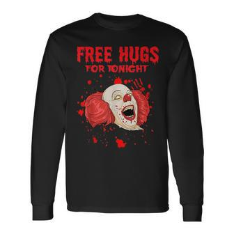 Free Hugs Tonight Scary Halloween Ghost Costume Horror Long Sleeve T-Shirt T-Shirt | Mazezy