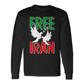 Free Iran Love Freedom Iranian Persian Azadi Long Sleeve - Monsterry
