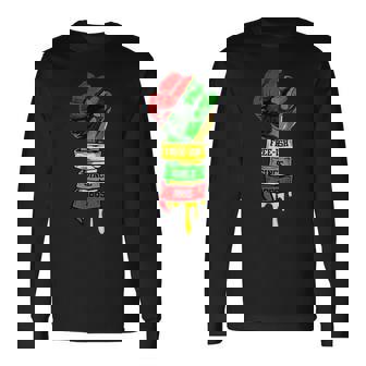 Free-Ish Since 1865 With Pan Junenth Fist Black African Long Sleeve T-Shirt T-Shirt | Mazezy