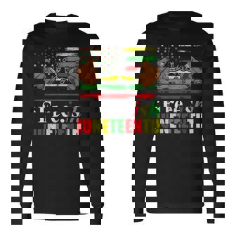 Free Ish Junenth For Freeish Since 1865 Flag Long Sleeve T-Shirt T-Shirt | Mazezy