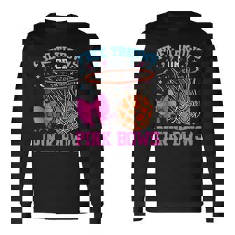 Free Throws Or Pink Bows Pregnancy Basketball Pink Or Blue Long Sleeve | Seseable FR