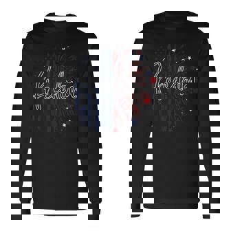 Freedom Firework Flag Freedom Long Sleeve T-Shirt | Mazezy