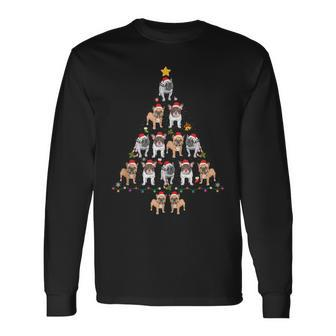 French Bulldog Christmas Tree Ugly Christmas Sweater Long Sleeve T-Shirt - Monsterry UK