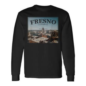 Fresno California Downtown Long Sleeve T-Shirt | Mazezy