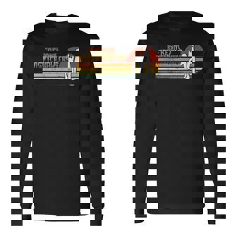 Fresno Nightcrawlers Retro Stripes Walking Cryptid Long Sleeve T-Shirt | Mazezy