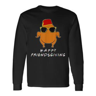 Friendsgiving Friends Turkey Head Thanksgiving Squad Long Sleeve T-Shirt | Mazezy