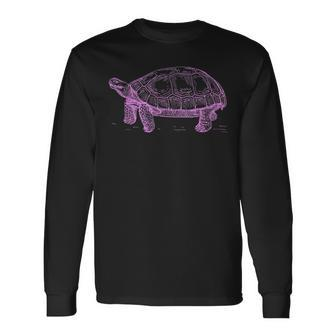 Fun Vintage Pink Tortoise Tortoise T Long Sleeve T-Shirt | Mazezy