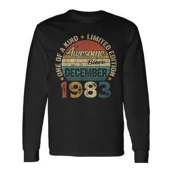40 Years Old December 1983 Vintage 40Th Birthday Long Sleeve T-Shirt | Mazezy