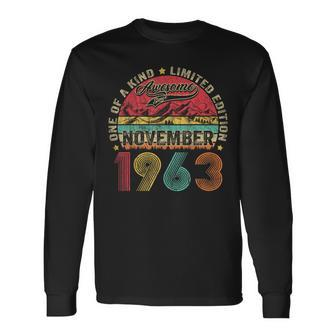 60 Years Old November 1963 Vintage 60Th Birthday Long Sleeve T-Shirt - Seseable