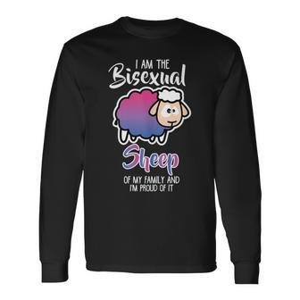 Bisexual Bi Pride Awareness Bisexual Sheep Long Sleeve T-Shirt | Mazezy