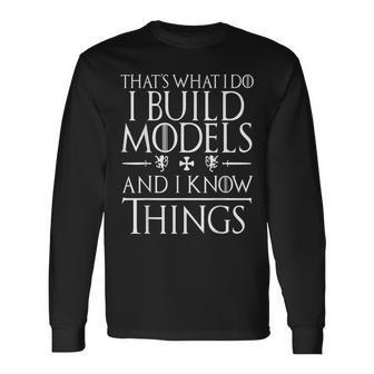 Building Models T Love To Build Models Long Sleeve T-Shirt | Mazezy