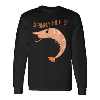 Cartoon Shrimp Lover Seafood For Culinary Chef Prawn Long Sleeve T-Shirt | Mazezy