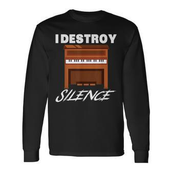 Celesta I Destroy Silence New Year Long Sleeve T-Shirt | Mazezy