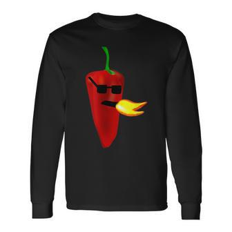 Chili Pepper Sauce Jalapeno Pepper Long Sleeve T-Shirt | Mazezy CA
