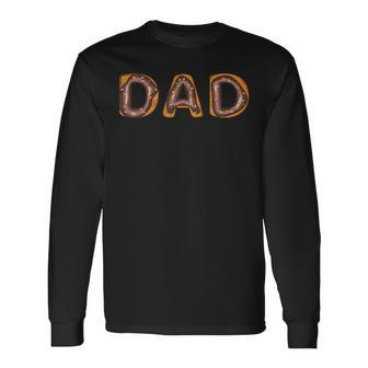 Donut Dad Donut Lover Father's Day For Dad Long Sleeve T-Shirt | Mazezy