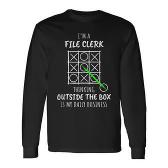 File Clerk Long Sleeve T-Shirt | Mazezy