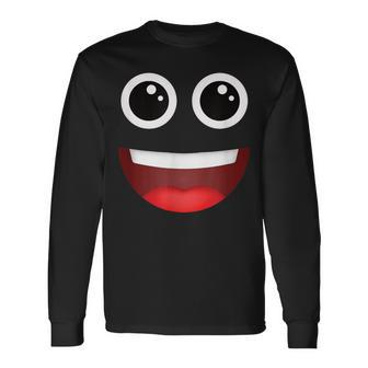 Group Costume Halloween Team Outfit Poop Emoticon Long Sleeve T-Shirt | Mazezy