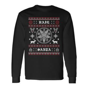 Hail Santa Ugly Christmas Sweater Amazing Long Sleeve T-Shirt | Mazezy