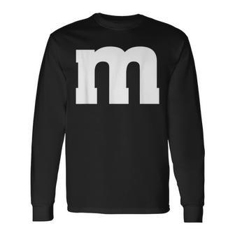 Letter M Groups Halloween 2023 Team Groups Costume Long Sleeve T-Shirt - Monsterry UK