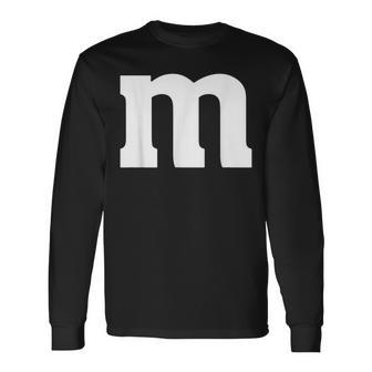 Letter M Groups Halloween Team Groups Costume Long Sleeve T-Shirt | Mazezy