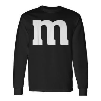 Letter M Halloween Matching Color Costume Group Family Long Sleeve T-Shirt - Monsterry CA