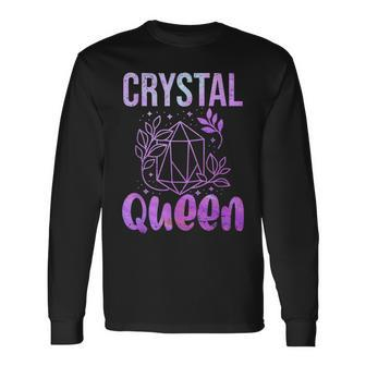Mineral Collecting Crystal Queen Gemstone Digging Long Sleeve T-Shirt | Mazezy