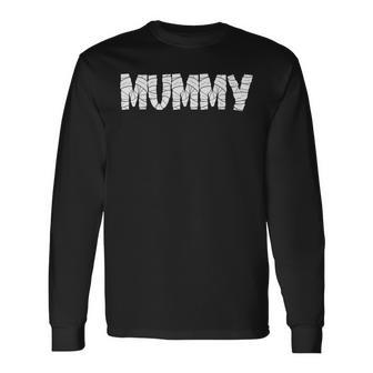 Mom Halloween Mummy Deady Halloween Matching Costume Long Sleeve T-Shirt - Thegiftio UK