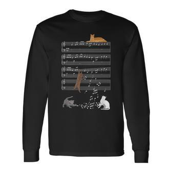 Musical Cats Cat And Music Lover Cat Long Sleeve T-Shirt | Mazezy DE