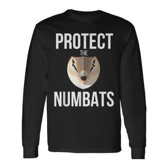 Numbat Graphic Banded Anteater Walpurti Australia Long Sleeve T-Shirt | Mazezy