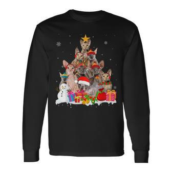 Peterbald Christmas Tree Pet Cat Lover Long Sleeve T-Shirt | Mazezy