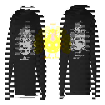 Pickleball Thanksgiving Golf Ball Turkey Lover Long Sleeve T-Shirt - Monsterry