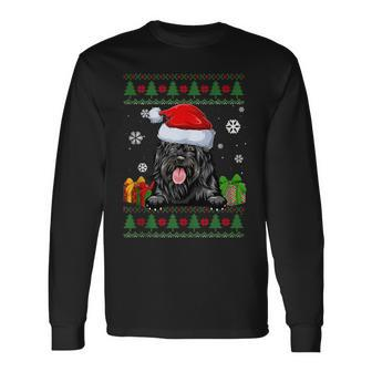 Portuguese Water Dog Santa Hat Ugly Christmas Sweater Long Sleeve T-Shirt - Monsterry AU