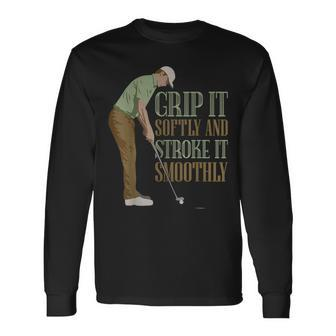 And Rude Golf Drink And Drive- Adult Humor Long Sleeve T-Shirt | Mazezy