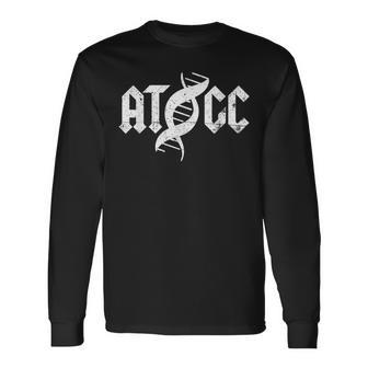 Science Dna Atgc Biology Science Pun Long Sleeve - Monsterry