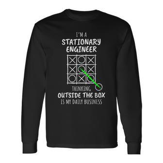 Stationary Engineer Long Sleeve T-Shirt | Mazezy