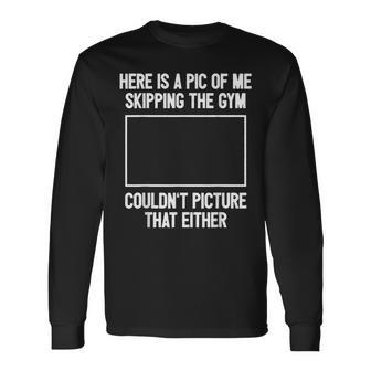 Workout Bodybuilding Fitness I Picture Skipping Gym Long Sleeve T-Shirt | Mazezy AU