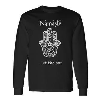 Yoga Namaste At The Bar T Long Sleeve T-Shirt - Seseable