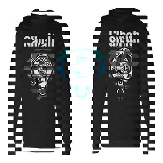 Galbraith Clan Scottish Name Coat Of Arms Tartan Long Sleeve T-Shirt | Mazezy