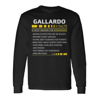 Gallardo Name Gallardo Facts V3 Long Sleeve T-Shirt - Seseable