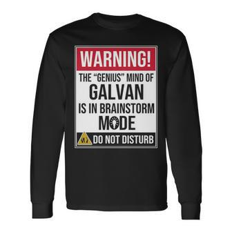 Galvan Name The Genius Mind Of Galvan Long Sleeve T-Shirt - Seseable