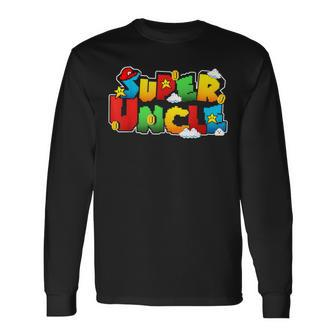 Gamer Super Uncle Gamer For Uncle For Uncle Long Sleeve T-Shirt - Thegiftio UK