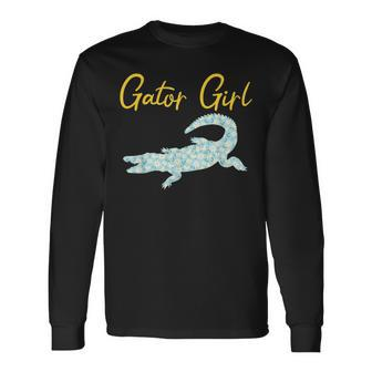 Gator Girl Alligator Lover Zookeeper Crocodile Long Sleeve T-Shirt - Thegiftio UK