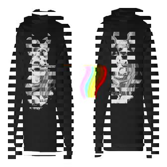 Gay Pride Flag Corgi Lgbt Pride Long Sleeve T-Shirt | Mazezy